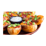 Potato Skins With Cheese & Bacon (4)