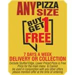 Buy 1 Get 1 Free Pizza 12"